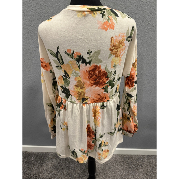 White Birch Women's Floral Peplum Top | Sz Small | NWOT - Picture 10 of 12